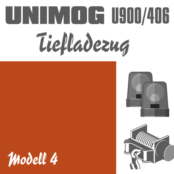 WIKING-Laden - Modell 4 - Unimog U900/406 Tiefladezug