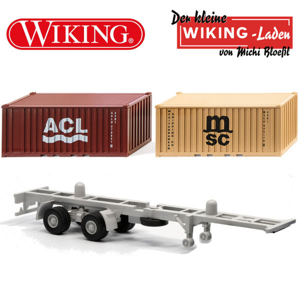 WIKING - 20' Container ACL / msc mit Auflieger